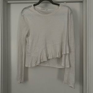 Gently worn ALC peplum long sleeve top.